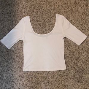 White crop top